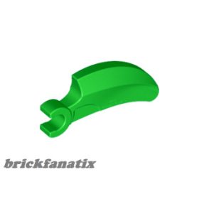   Lego Barb / Claw / Horn / Tooth with Clip, Curved, Bright green