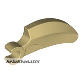 Lego Barb / Claw / Horn / Tooth with Clip, Curved, Tan