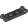 Lego Plate, Modified 1 x 2 with Bar Handles on Ends, Black