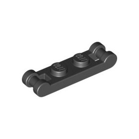 Lego Plate 1x2 w. 2 shafts ø 3.2, Black