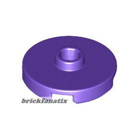 Lego Tile, Round 2 x 2 with Open Stud, Dark purple