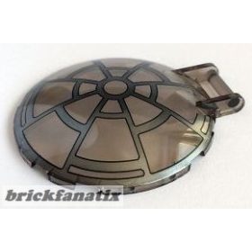   Dish 6 x 6 Inverted - No Studs with Bar Handle with SW 8 Spoke Death Star Window Pattern