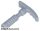 Lego Minifigure, Utensil Ice Pick - 3-Rib Handle, Light gray