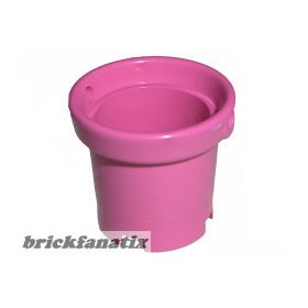   Lego Container, Bucket 2 x 2 x 2 without Handle Holes, Dark pink