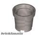 Lego Container, Bucket 2 x 2 x 2 without Handle Holes, Flat silver