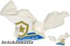 Lego Motorcycle Fairing, Racing (Sport) Bike with 'POLICE', Blue and Bright Light Yellow Stripes and Gold Star Badge Logo Pattern on Both Sides (Stickers) - Sets 60244 / 60245 / 6024