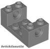 Lego Technic, Brick 2 x 4 x 1 1/3 with Pin Holes and 2 x 2 Cutout, Dark gray