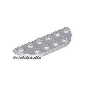 Lego Plate, Round Corner 2 x 6 Double, Light bluish gray