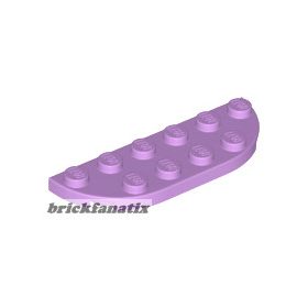 Lego Plate, Round Corner 2 x 6 Double, Medium levander