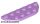 Lego Plate, Round Corner 2 x 6 Double, Medium levander