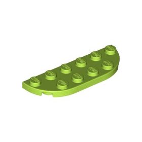 Lego 1/2 CIRCLE PLATE 2X6, Lime