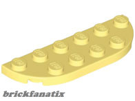 Lego 1/2 CIRCLE PLATE 2X6, Cool yellow