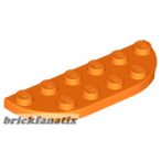 Lego 1/2 CIRCLE PLATE 2X6, Orange