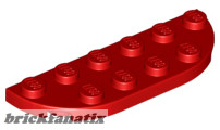 Lego 1/2 CIRCLE PLATE 2X6, Red