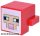 Lego Minifigure Creature Head Pixelated with White, Tan, and Bright Pink Face Pattern (Minecraft Sheep)