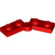 Lego HINGE PLATE 1X2, Bright red