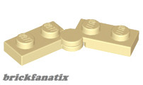 Lego HINGE PLATE 1X2, Tan