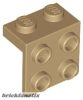 Lego Bracket 1 x 2 - 2 x 2, Dark tan