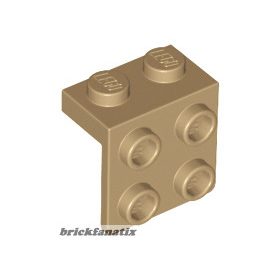 Lego Bracket 1 x 2 - 2 x 2, Dark tan