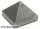 Lego Slope 45 1 x 1 x 2/3 Quadruple Convex Pyramid, Flat silver