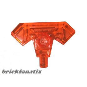 Lego Minifigure, Weapon Axe Head with Bar, Trans neon orange
