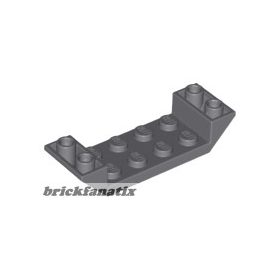   Lego Slope, Inverted 45 6 x 2 Double with 2 x 4 Cutout, Dark grey