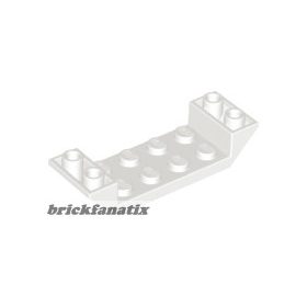   Lego Slope, Inverted 45 6 x 2 Double with 2 x 4 Cutout, White