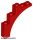Lego Arch 1 x 5 x 4 - Continuous Bow, Red