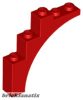 Lego Arch 1 x 5 x 4 - Continuous Bow, Bright red