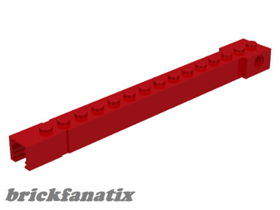 Lego Crane Arm Outside, Wide with End Notch, Red