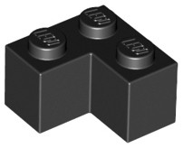 Lego Brick Corner 1X2X2, Black