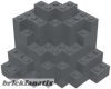 Lego Rock Panel 8 x 8 x 6 Medium Symmetric (MURP), Dark bluish gray