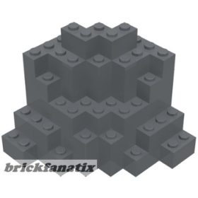   Lego Rock Panel 8 x 8 x 6 Medium Symmetric (MURP), Dark bluish gray