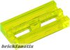 Lego Tile, Modified 1 x 2 Grille with Bottom Groove / Lip, Transparent neon green