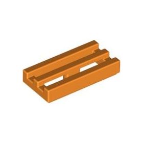 Lego RADIATOR GRILLE 1X2, Bright orange