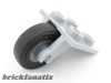 Lego Lego Plate, Modified 2 x 2 Thin with Plane Single Wheel Holder with Dark Bluish Gray Wheel with Black Tire 14mm D. x 4mm Smooth Small Single with Number Embossed on Side (2415 / 3464c03)