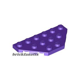 Lego Wedge, Plate 3 x 6 Cut Corners, Dark purple