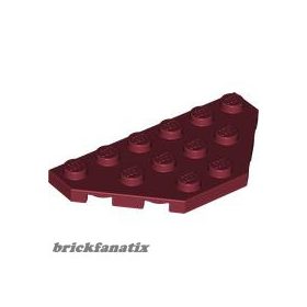 Lego Wedge, Plate 3 x 6 Cut Corners, Dark red