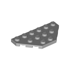 Lego Wedge, Plate 3 x 6 Cut Corners, Light bluish gray