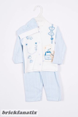 3-piece pajamas with a teddy bear and bunny pattern