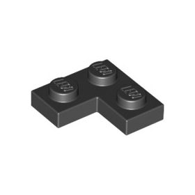 Lego Plate 2 x 2 Corner, Black