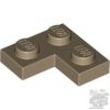 Lego Corner Plate 1X2X2, Dark tan