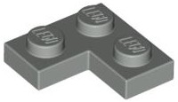 Lego Corner Plate 2x2, Light grey