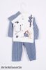 3-piece pajamas with a teddy bear and bunny pattern