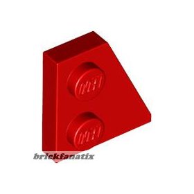 Lego RIGHT PLATE 2x2 27DEG, Bright red