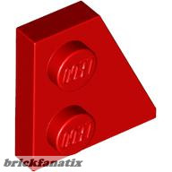 Lego RIGHT PLATE 2x2 27DEG, Bright red