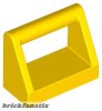 Lego Tile, Modified 1 x 2 with Bar Handle, Yellow