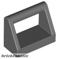 Lego CLAMP 1X2, Dark grey