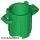 Lego Container, Trash Can with 2 Cover Holders, Green