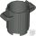 Lego Container, Trash Can with 2 Cover Holders, Dark gray ( Old dark gray )